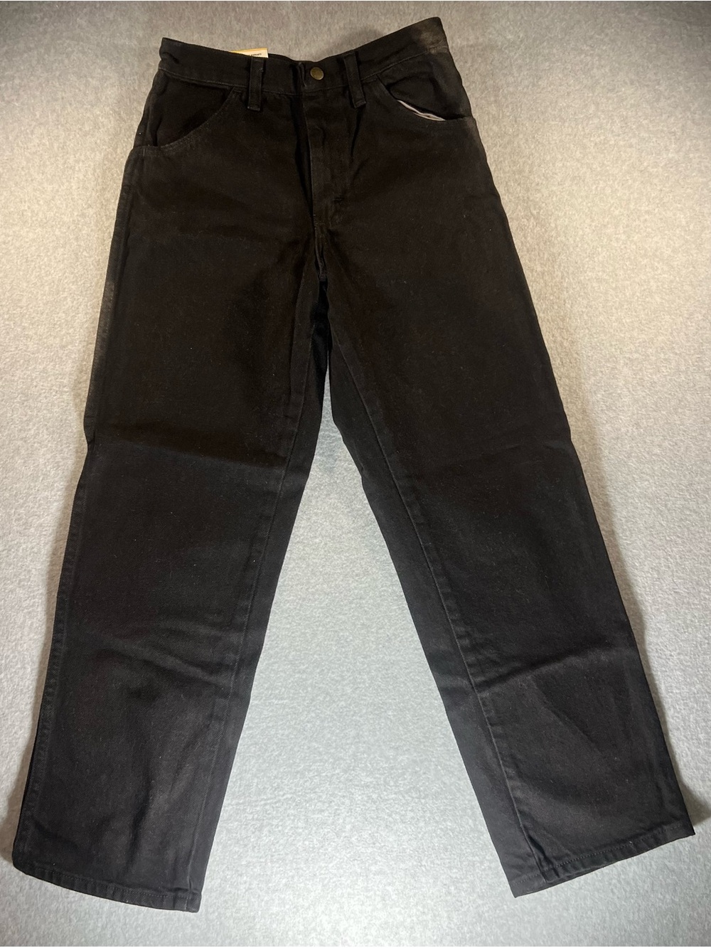 NWT Rustler Relaxed Fit Washed Black Jeans with Yellow Labels - Picture 2 of 5